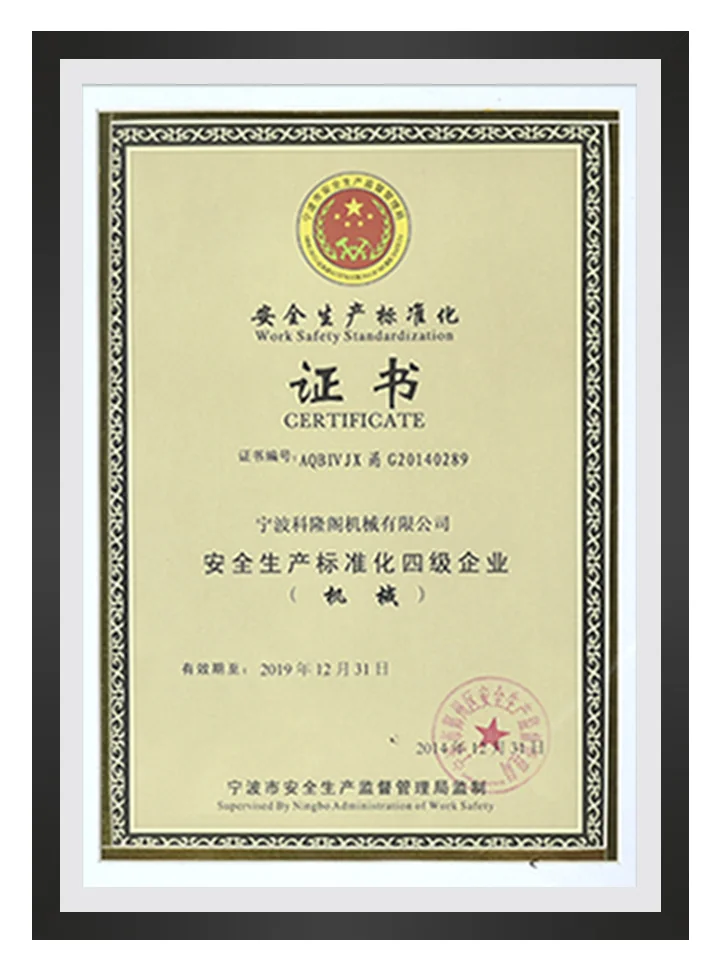 安全生产标准化四级企业